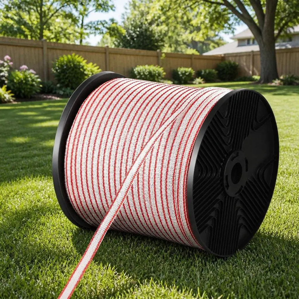 Electric Fence Poly Tape for Livestock Fencing 400M Red White