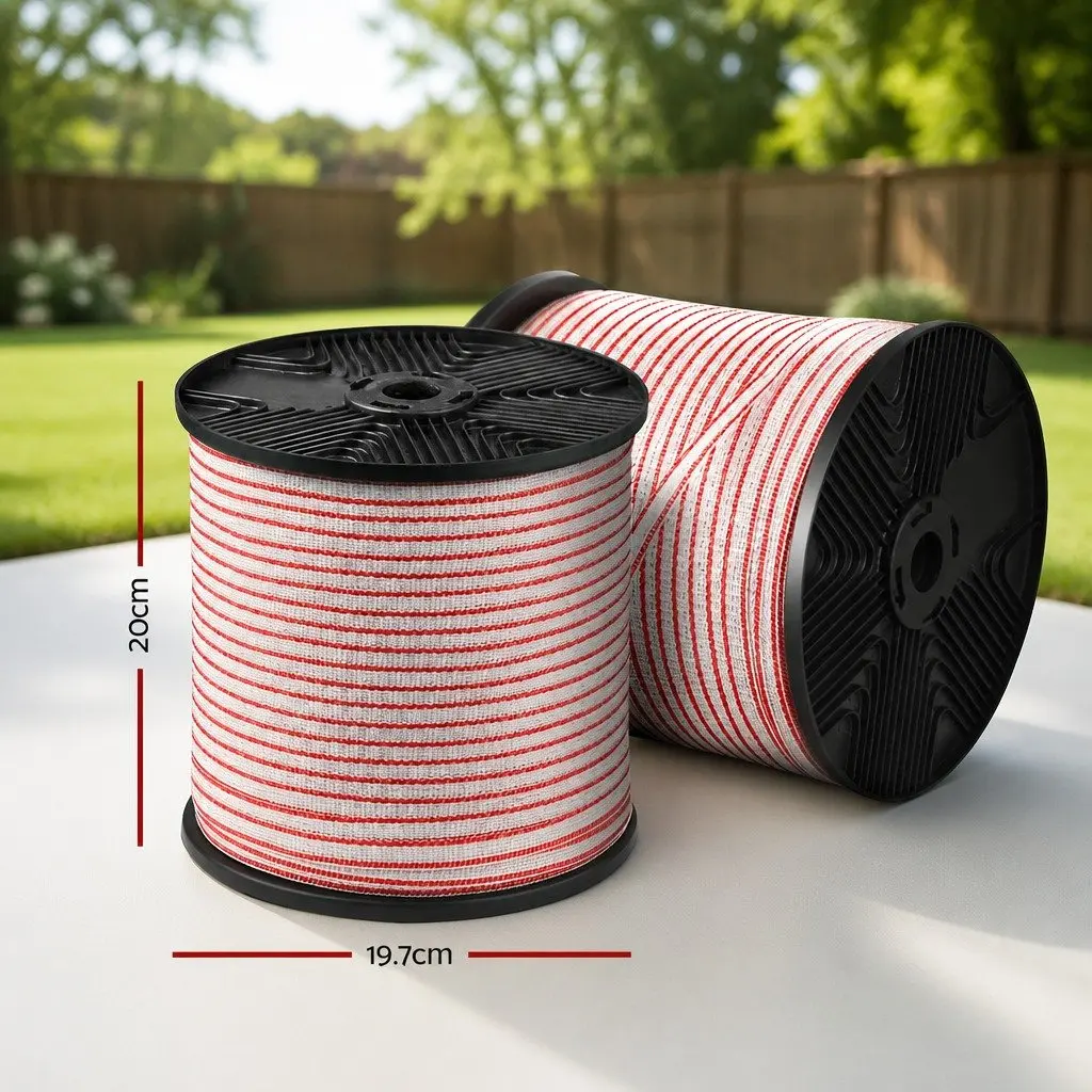 Electric Fence Poly Tape for Livestock Fencing 400M Red White