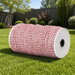 Electric Fence Polywire Specifications: 1000M Red White