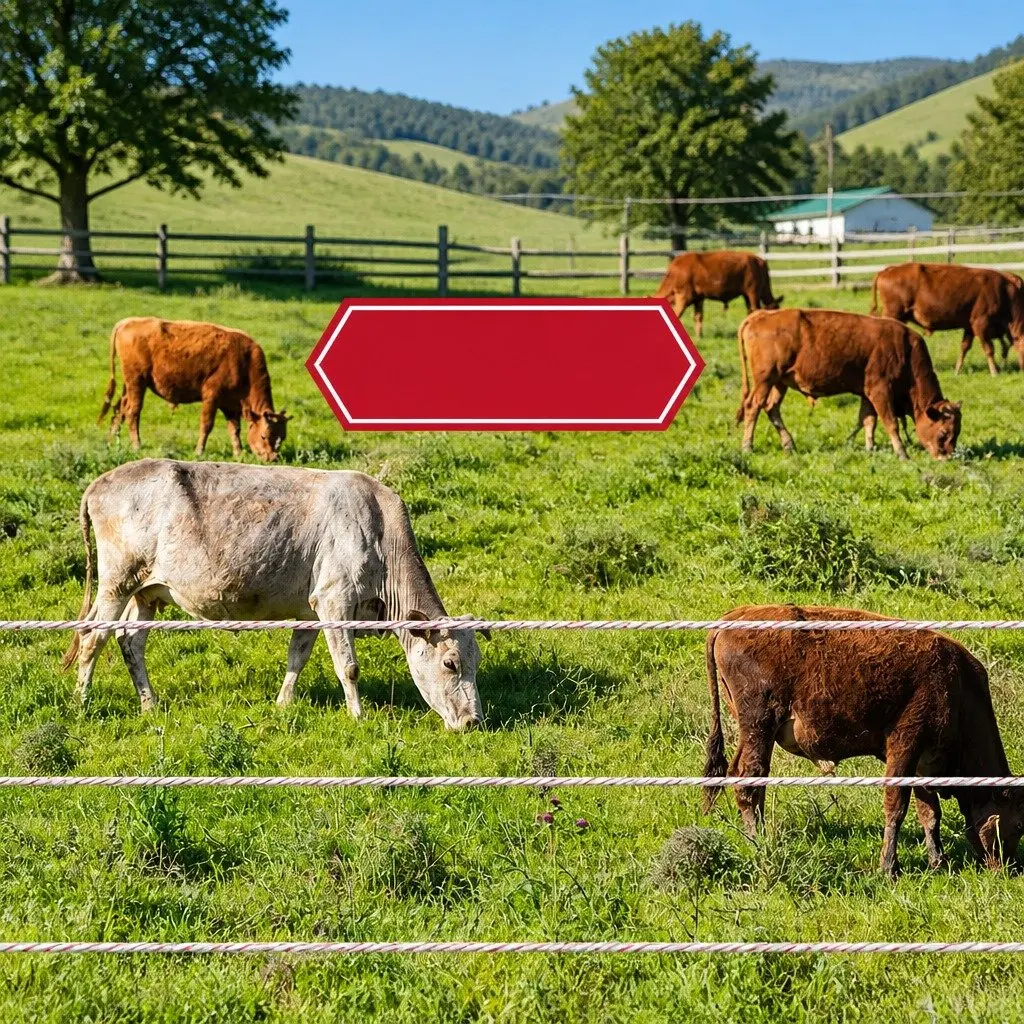 Electric Fence Poly Wire for Livestock Containment 2000M Red White