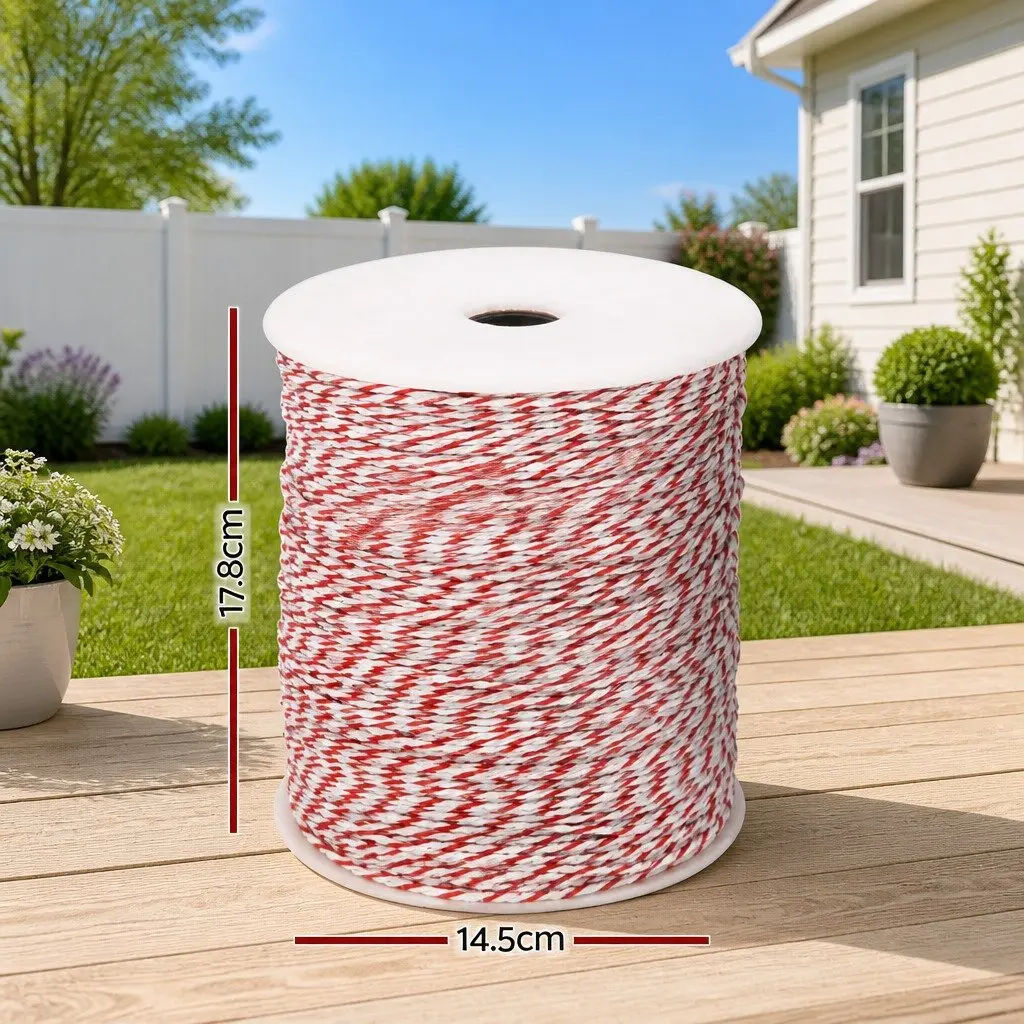 Electric Fence Polytape 500M Red White Livestock Fencing Wire Energiser