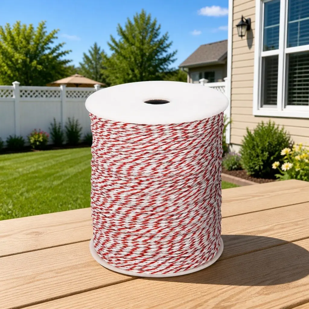 Electric Fence Polytape 500M Red White Livestock Fencing Wire Energiser