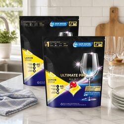 Ultimate Pro Lemon Dishwasher Tablets 130 Pack Powerball Clean