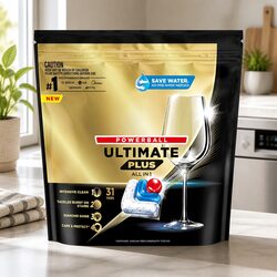 Ultimate Plus 31-Pack All-in-1 Dishwasher Tablets - Specs Inside