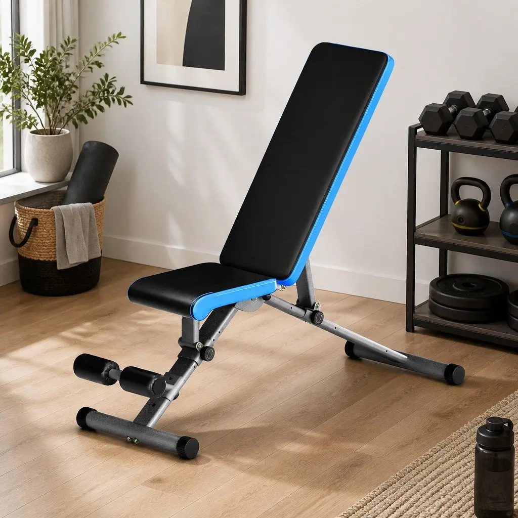 FID Adjustable Weight Bench for Home Gym Press Fitness Blue 330kg Capacity