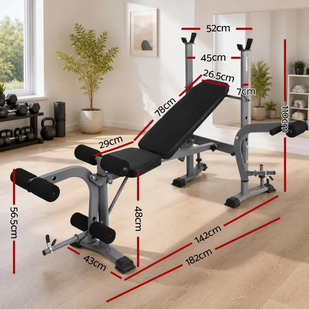 Multi Exercise 8-in-1 Weight Bench with 200kg Capacity