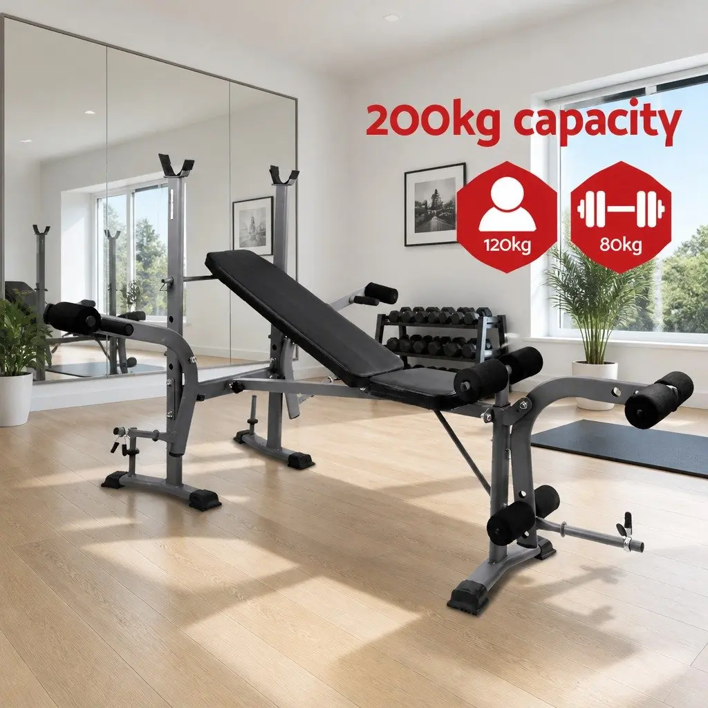 Multi Exercise 8-in-1 Weight Bench with 200kg Capacity