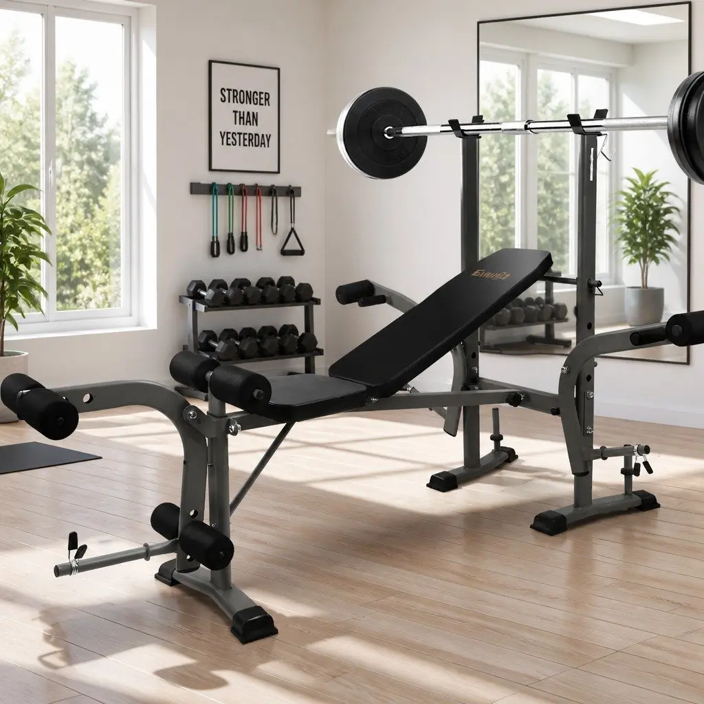 Multi Exercise 8-in-1 Weight Bench with 200kg Capacity