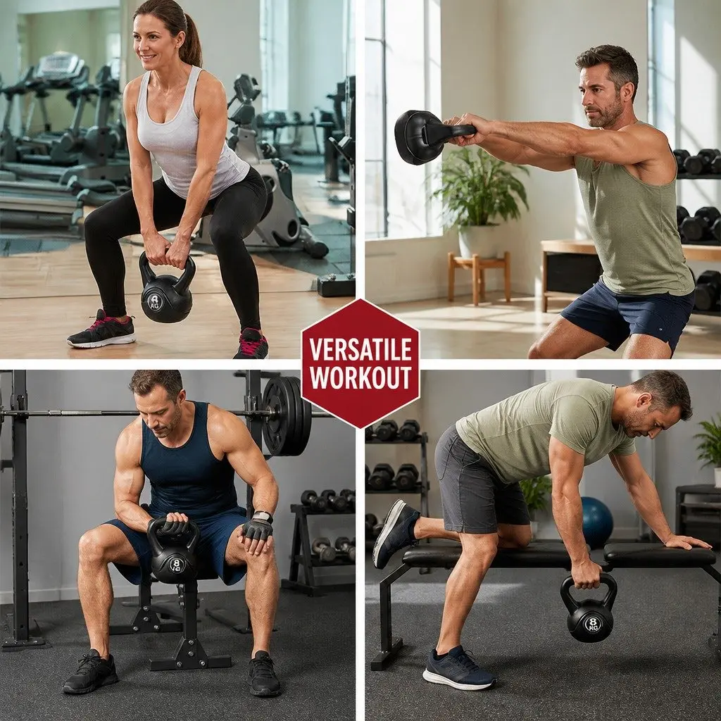 22kg Kettlebell Set with Anti-Slip Grip & Rubber Coating