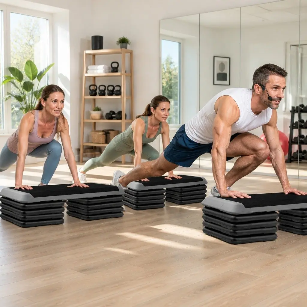 Aerobic Step Riser Exercise Stepper Block Home Gym Training Fitness Platform