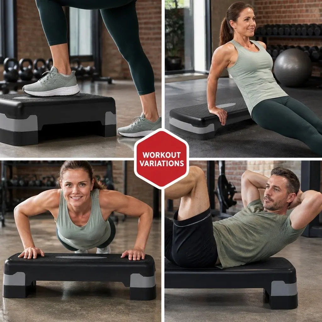 Aerobic Step Exercise Stepper Fitness Training Platform Home Gym Adjustable