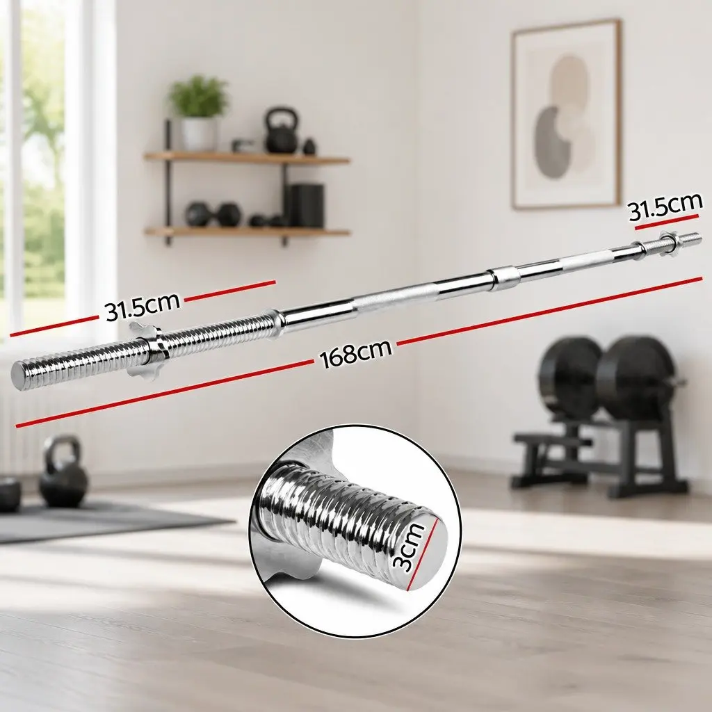 168cm Chrome Plated Barbell Bar