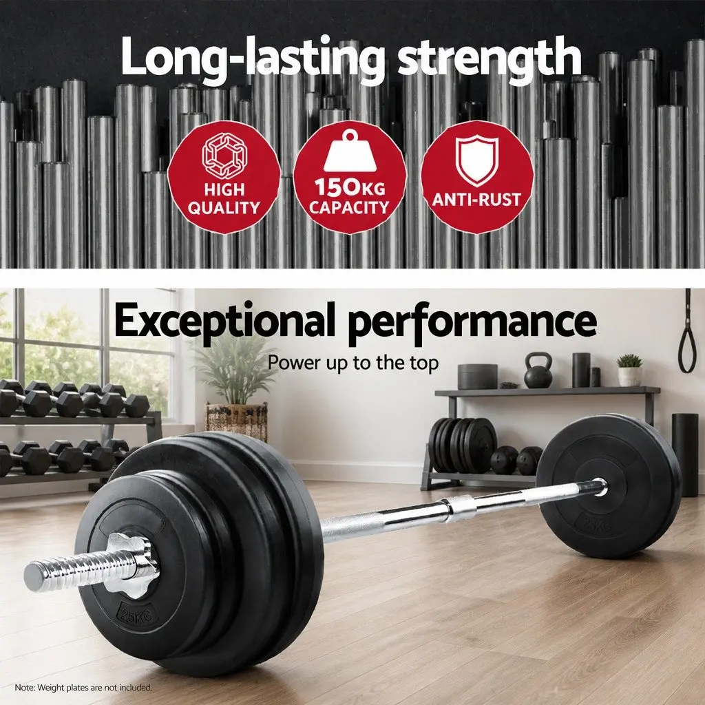168cm Chrome Plated Barbell Bar