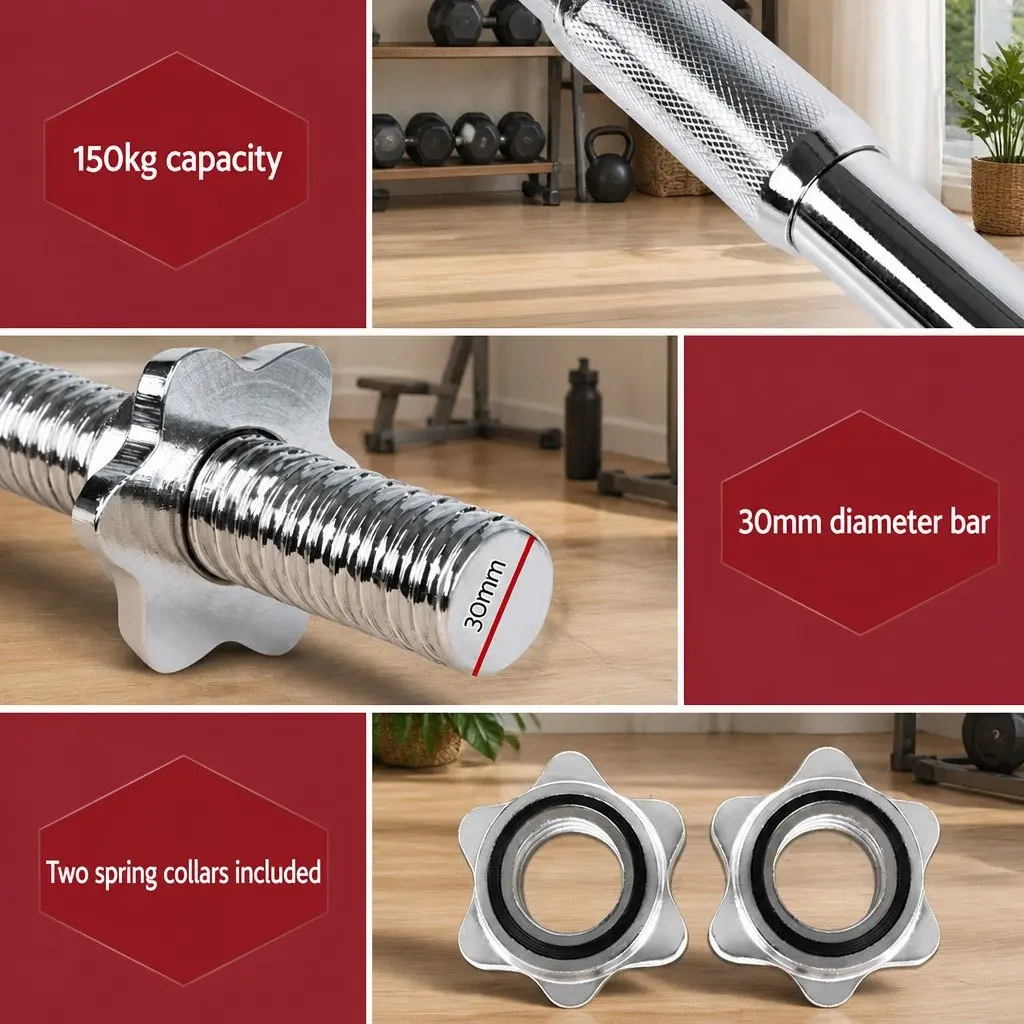 168cm Chrome Plated Barbell Bar