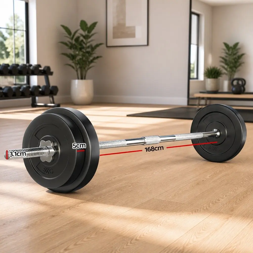 38kg Barbell Set with Weight Plates