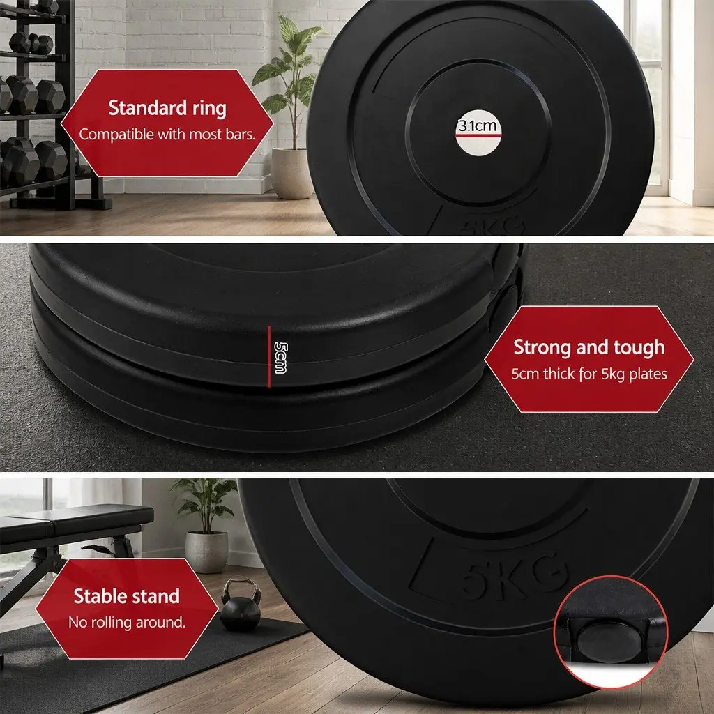 38kg Barbell Set with Weight Plates