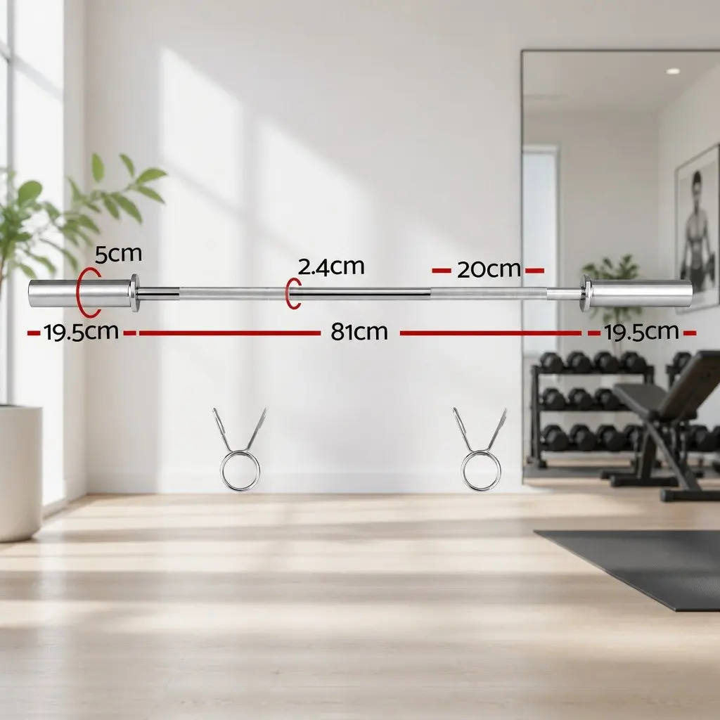 Olympic Training Bar Barbell Weight Lifting Bar Home Gym Fitness Straight Pole