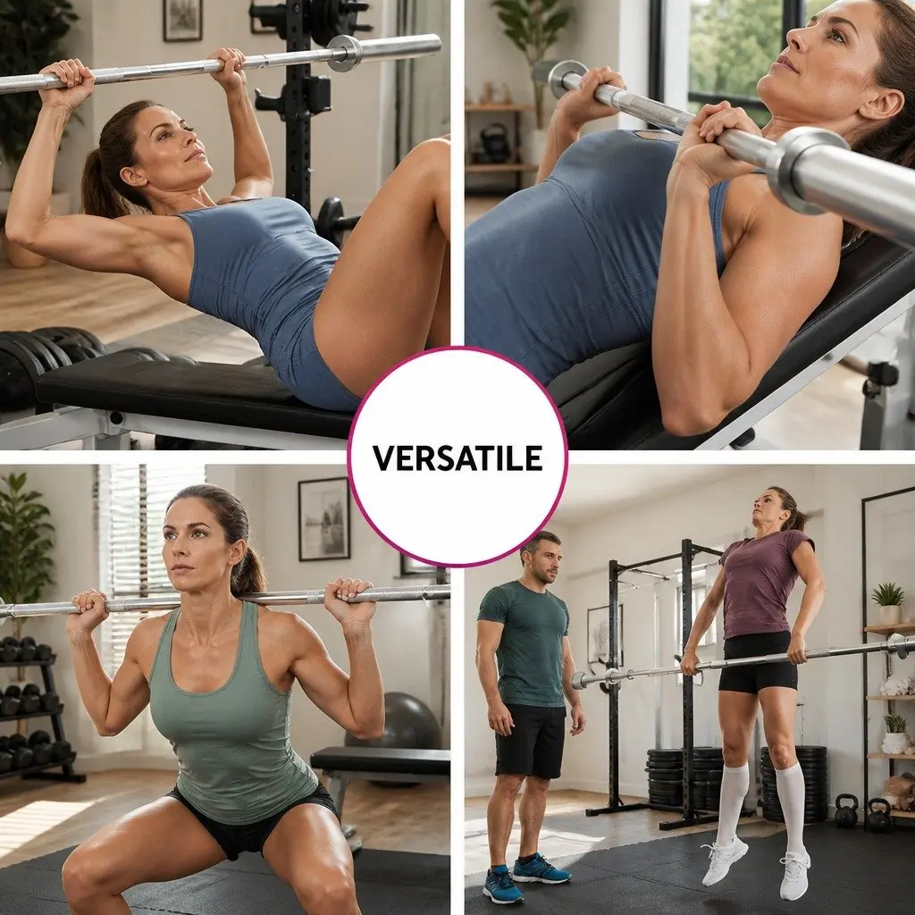 Olympic Training Bar Barbell Weight Lifting Bar Home Gym Fitness Straight Pole