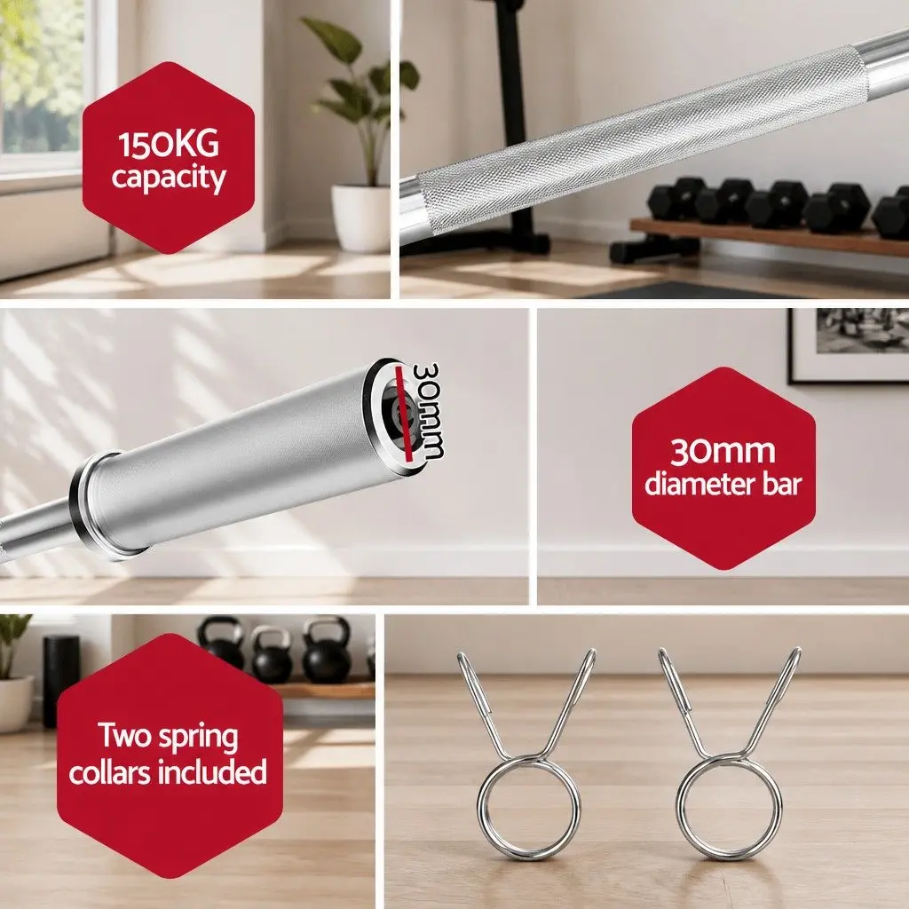 Olympic Training Bar Barbell Weight Lifting Bar Home Gym Fitness Straight Pole