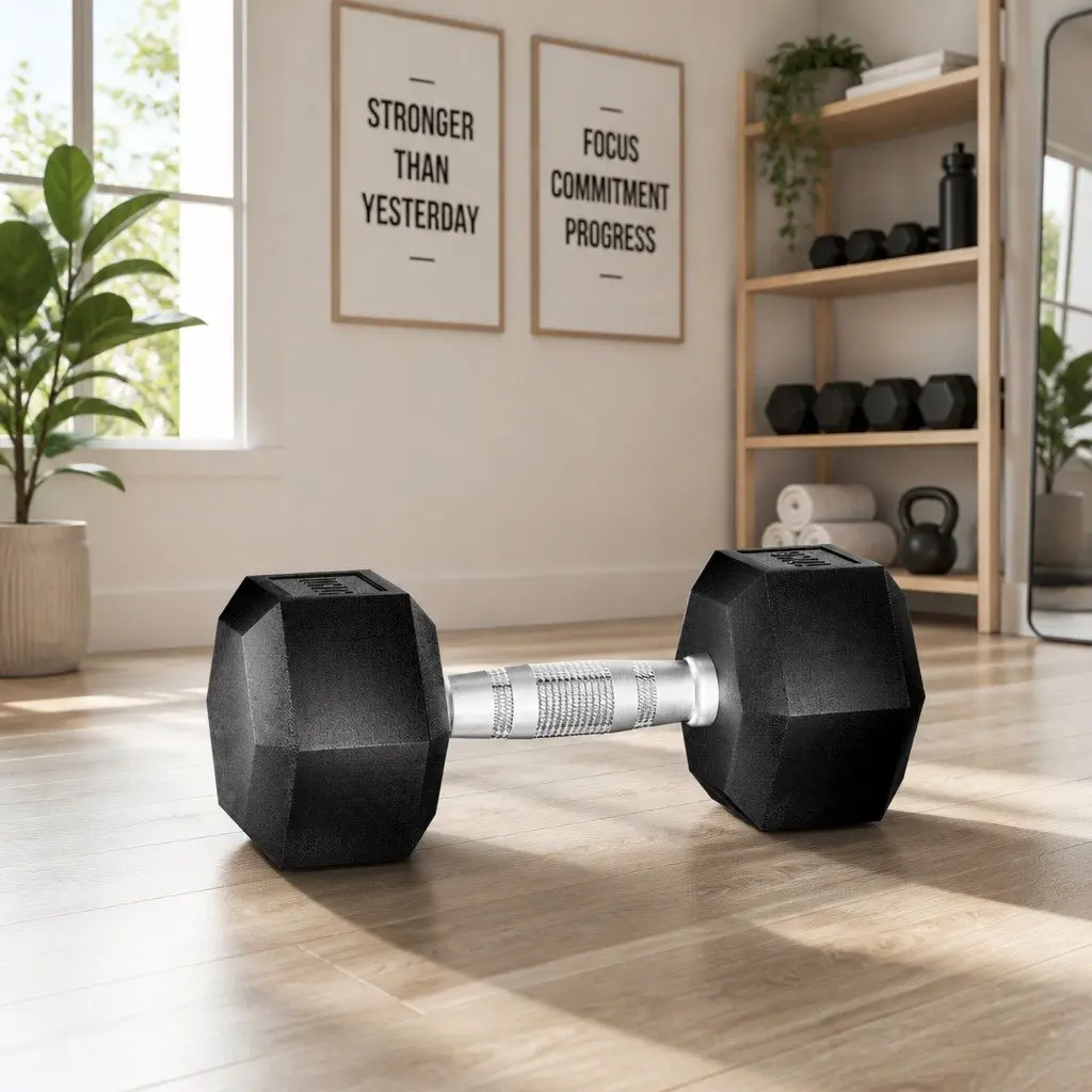 Hex Dumbbells Set for Home Gym Fitness 20kg 2 Pieces