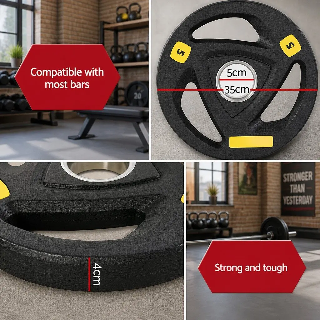 Weight Plates Free Weights Home Gym 5kg Cast Iron