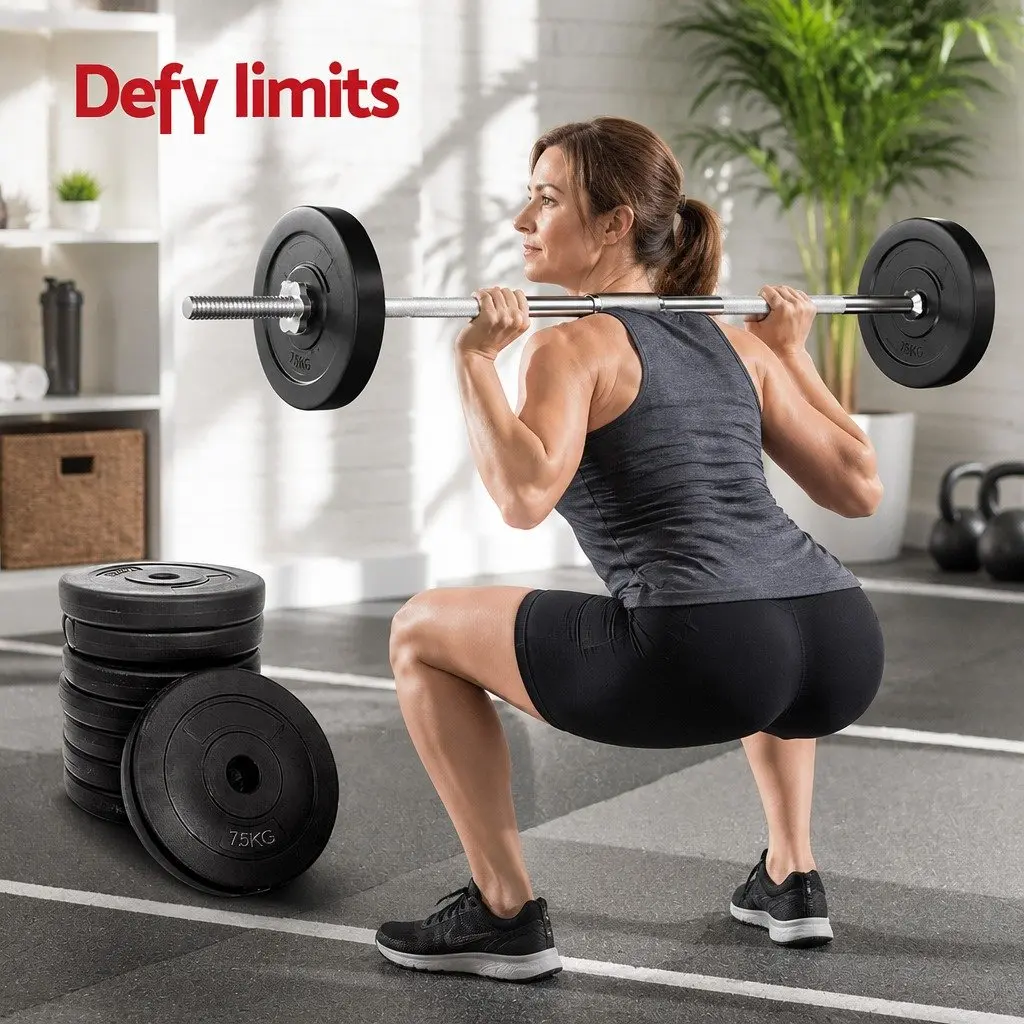 Barbell Weight Plates Home Gym 40kg Standard 31mm Diameter