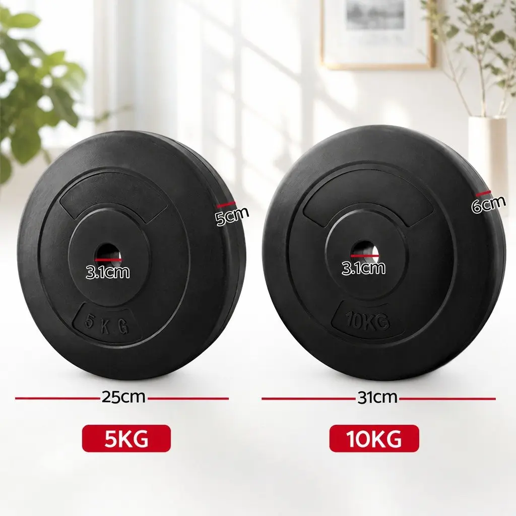 Barbell Weight Plates Set for Home Gym 50kg Standard 31mm