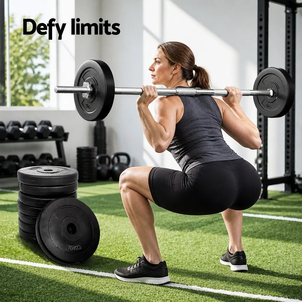 Barbell Weight Plates Home Gym 31mm 80kg