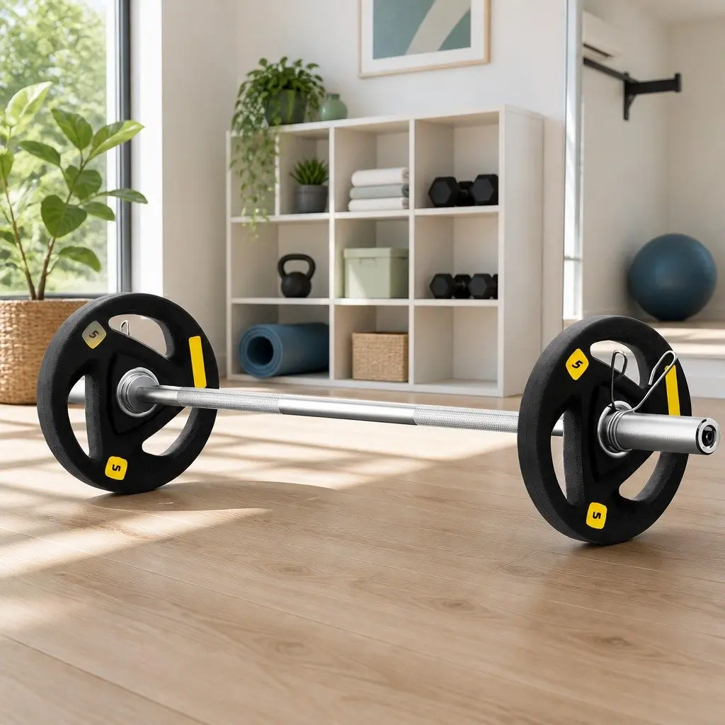 Barbell Set Home Gym 16kg Weight Lifting Training Exercise