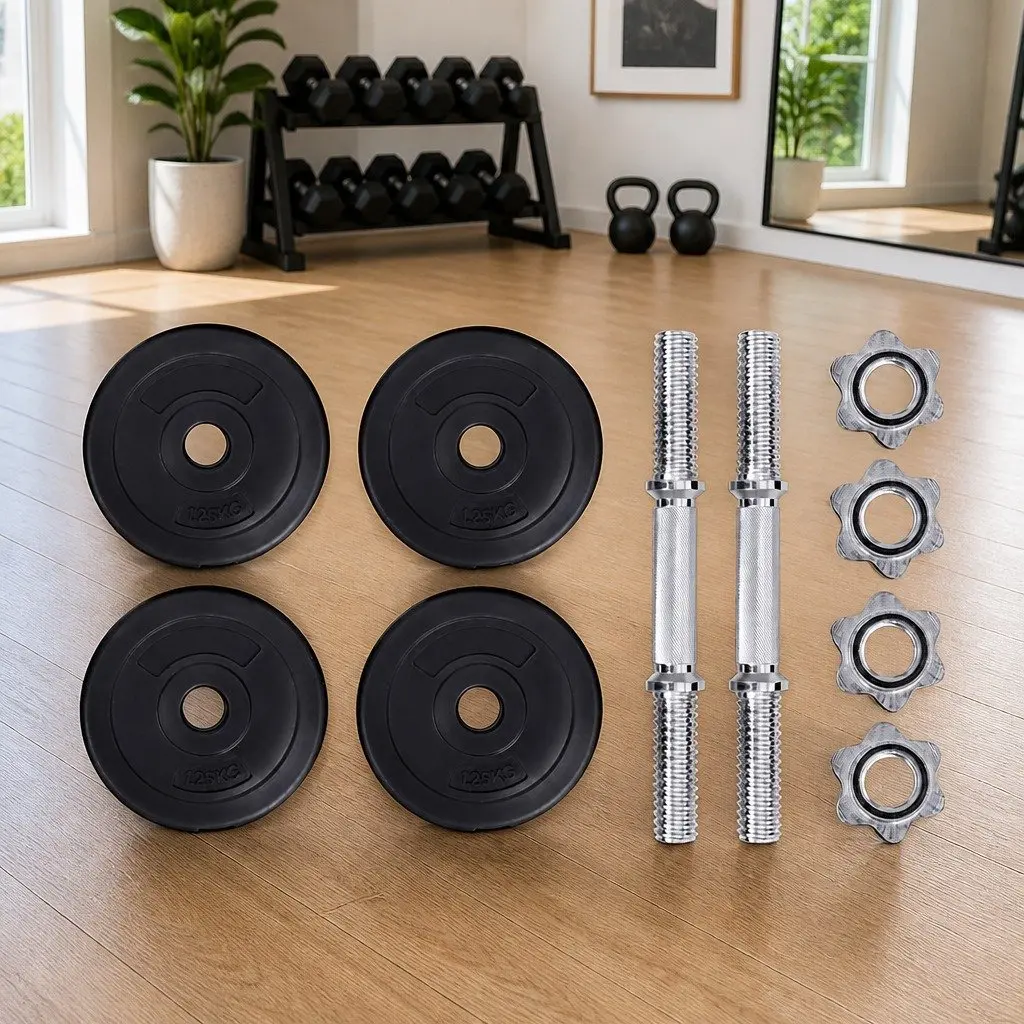Dumbbell Set Home Gym Adjustable Weight Plates 10kg