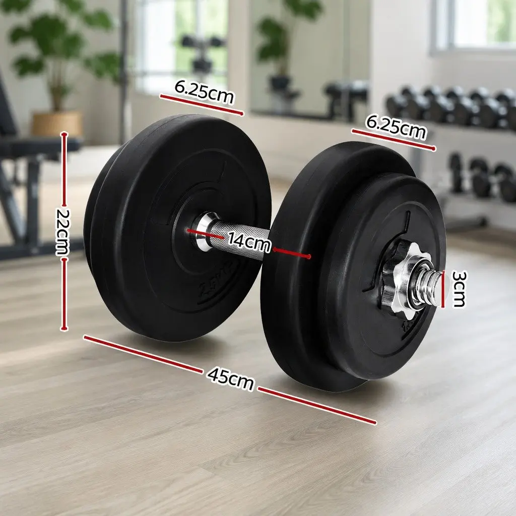 20kg Dumbbell Set with Adjustable Weight Plates