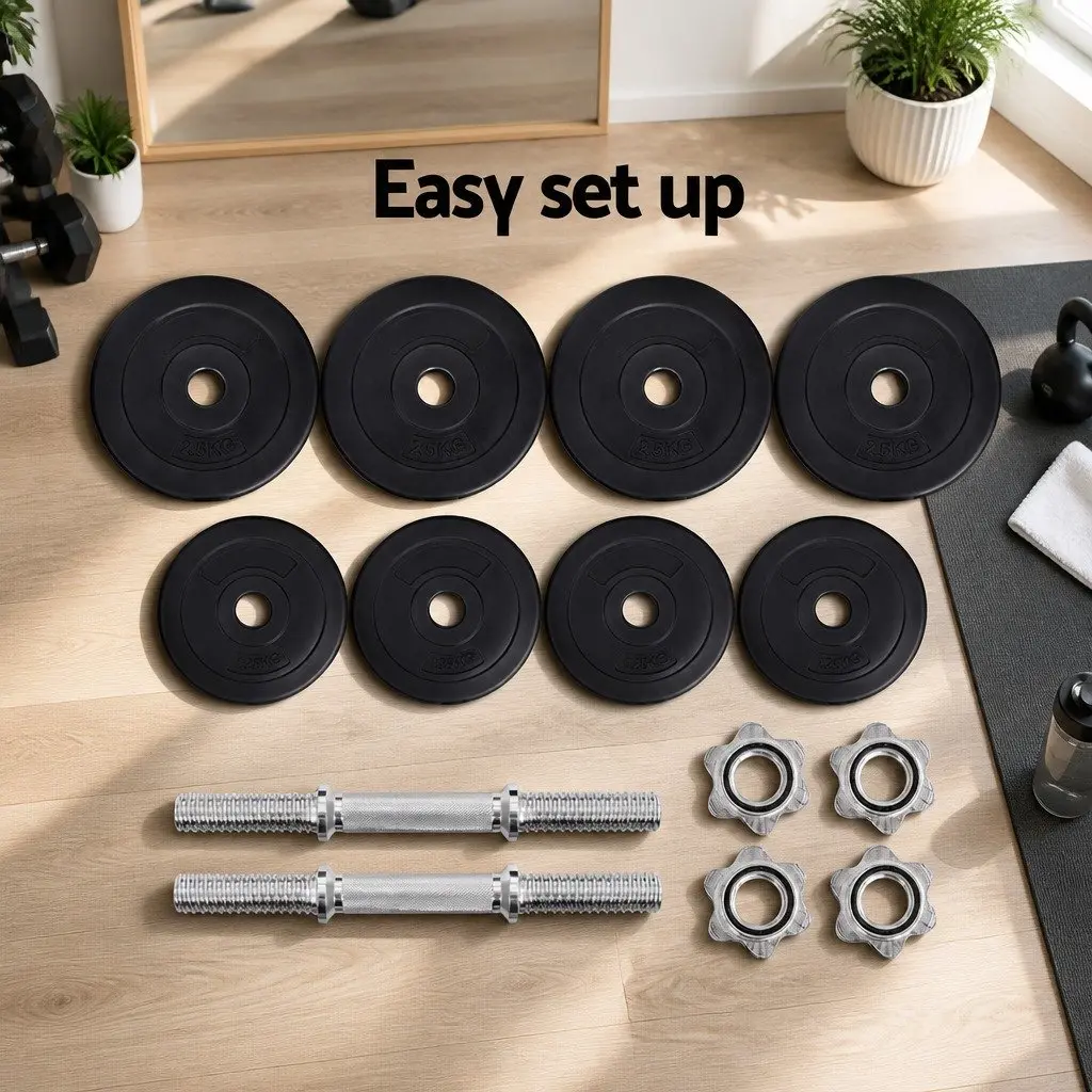 20kg Dumbbell Set with Adjustable Weight Plates