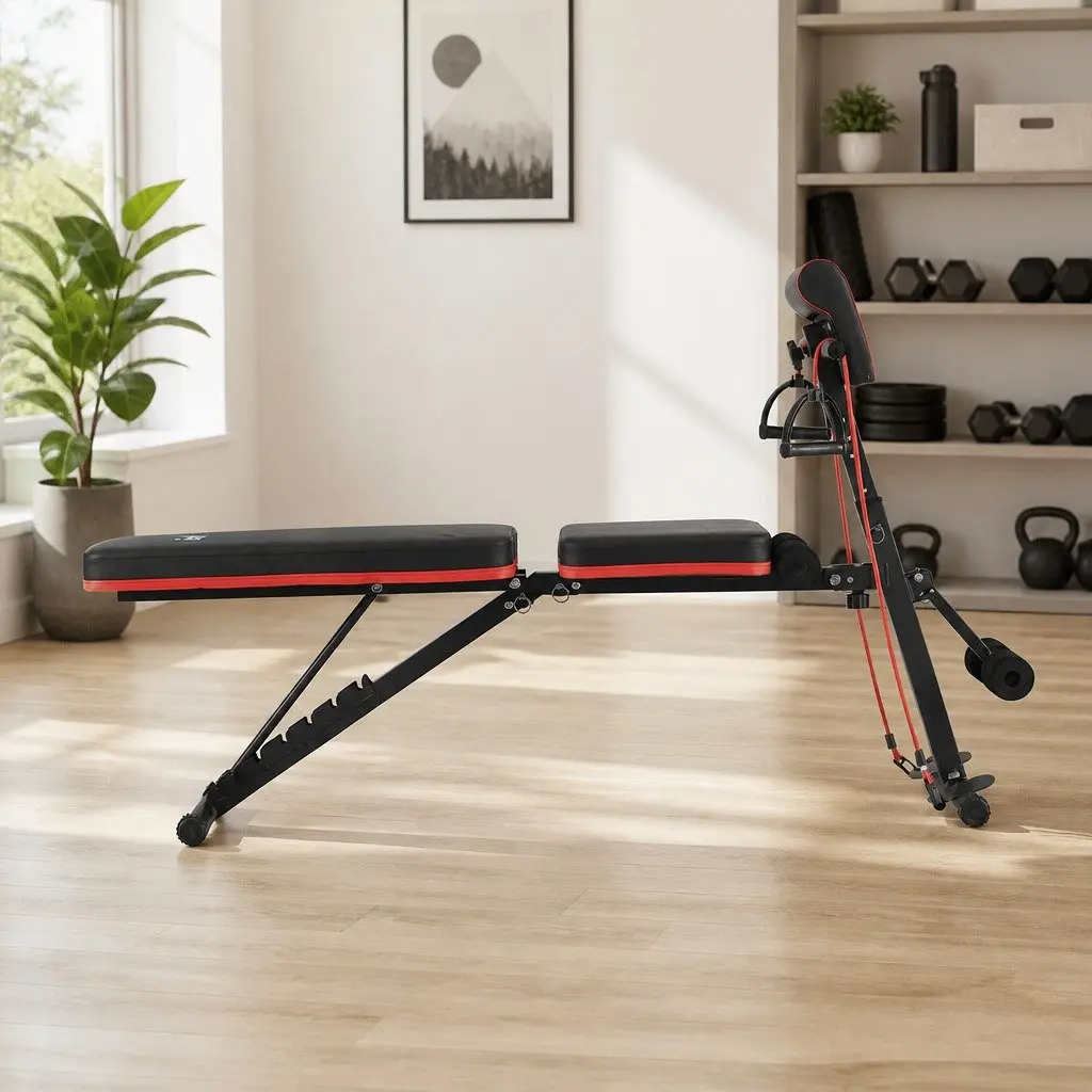 Adjustable Weight Bench with Preacher Curl Dumbbell Stool 8 Incline Levels 260kg