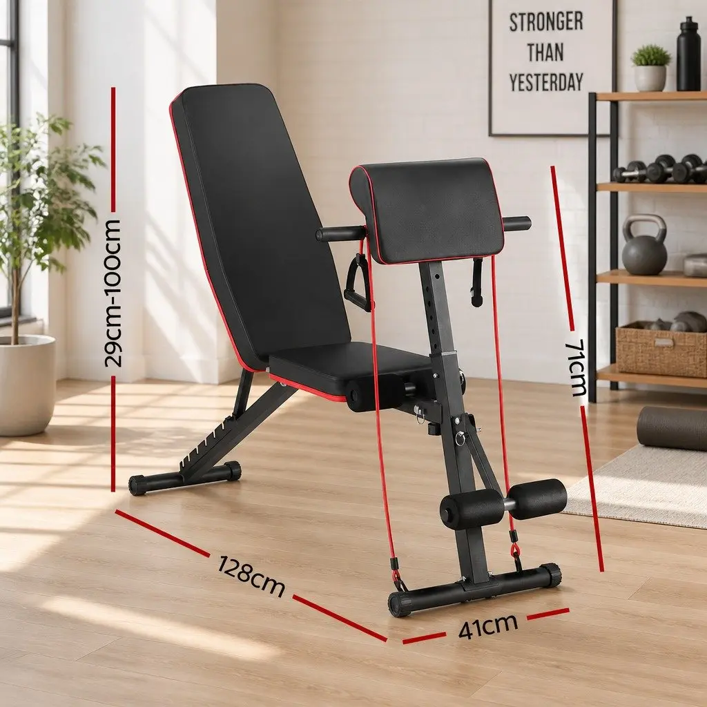 Adjustable Weight Bench with Preacher Curl Dumbbell Stool 8 Incline Levels 260kg