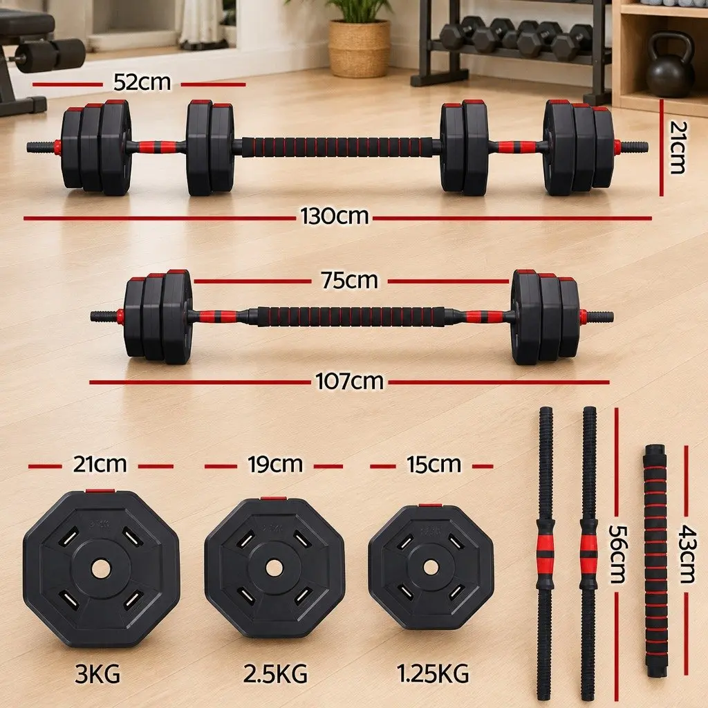 Adjustable Dumbbell Barbell Set for Home Gym 40kg