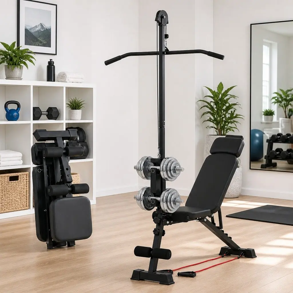 Adjustable Weight Bench Foldable Multi-Function Home Gym Training FID Pull Up