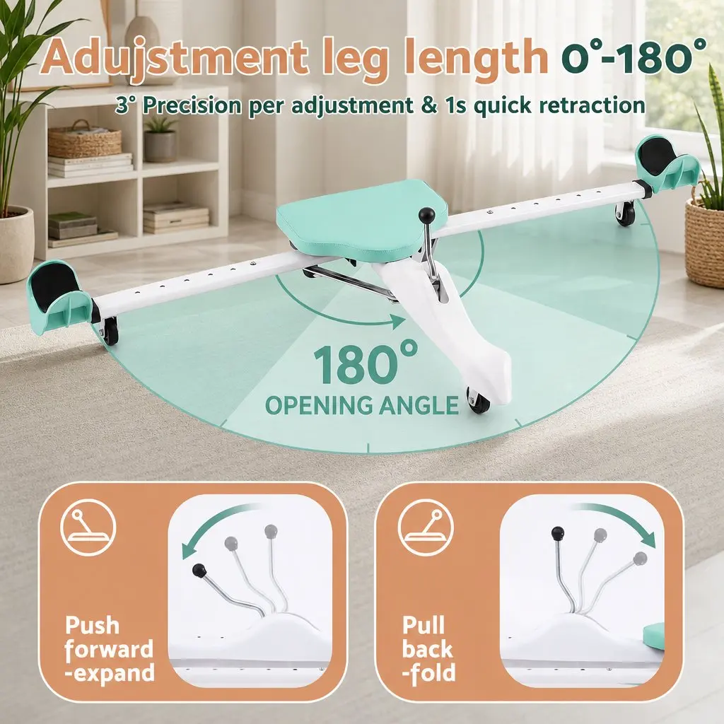 180 Degree Leg Stretcher Machine with Sturdy Steel Frame