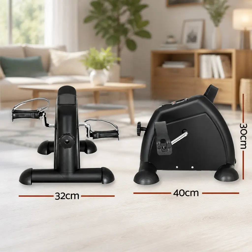 Pedal Exerciser Mini Exercise Bike Cross Trainer Desk Stationary Cycling Black