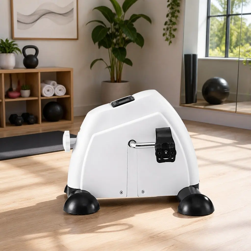 Pedal Exerciser Exercise Bike Under Desk Portable White