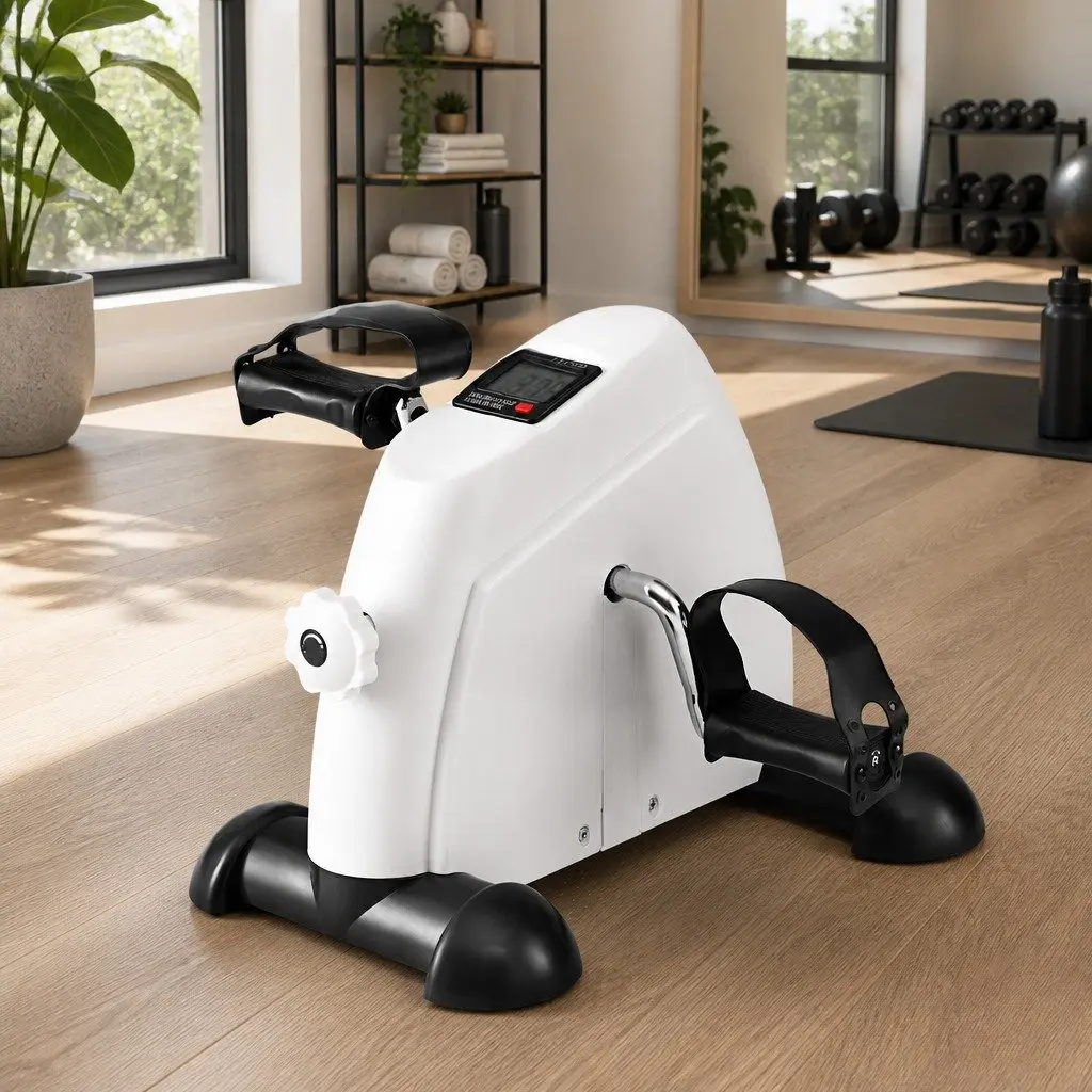Pedal Exerciser Exercise Bike Under Desk Portable White