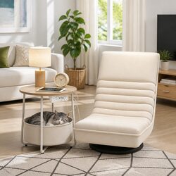 Floor Lounge Chair and Round Coffee Table Specifications and Details