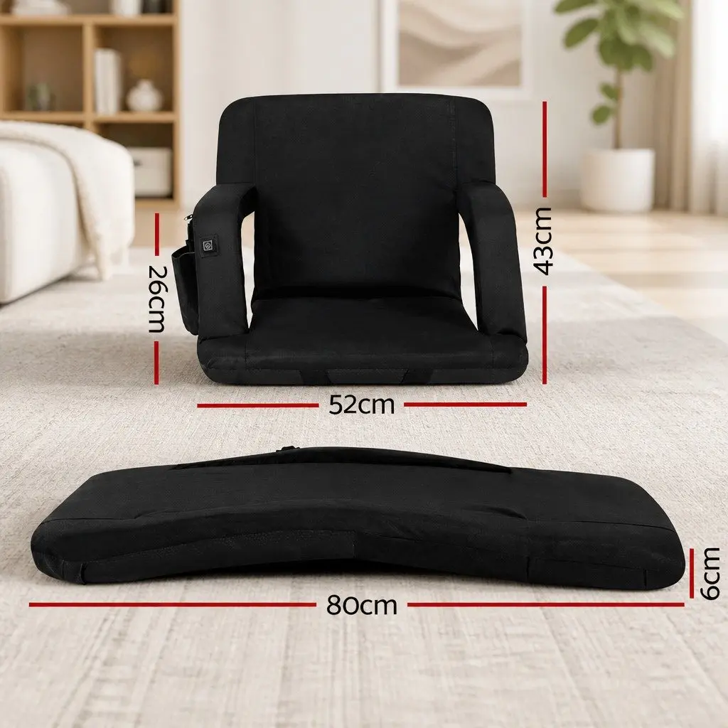 Heated Recliner Sofa Bed with Armrest