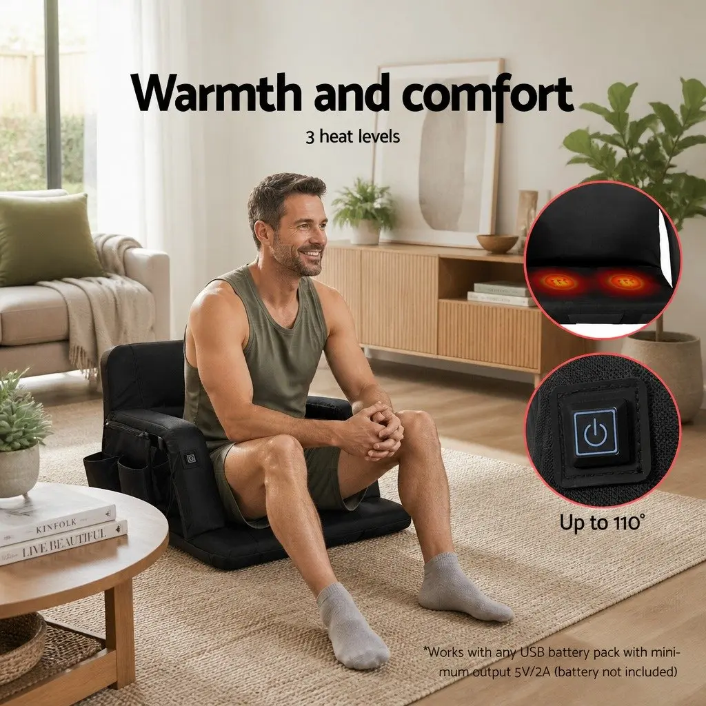 Heated Recliner Sofa Bed with Armrest