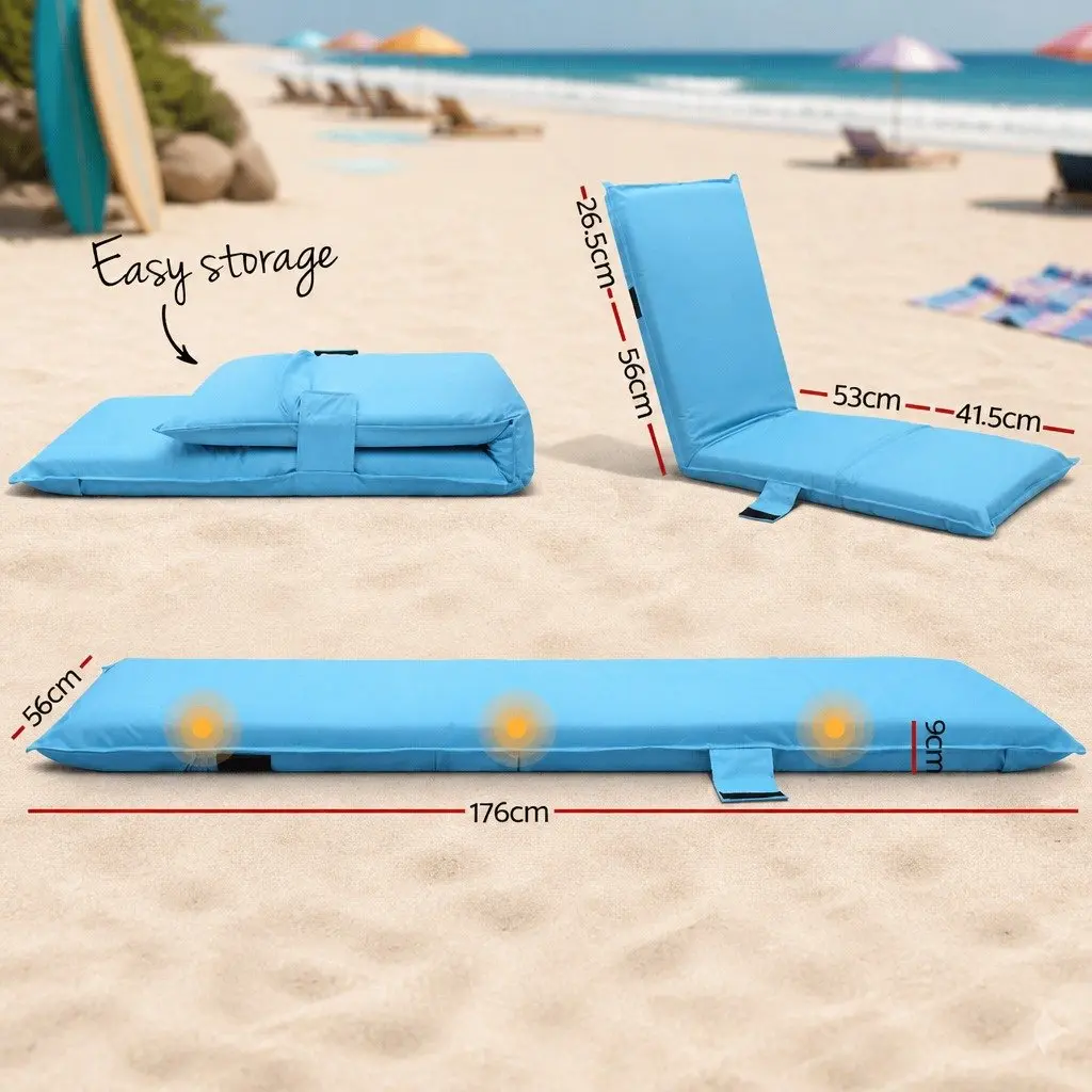 Adjustable Blue Lounge Sofa Bed