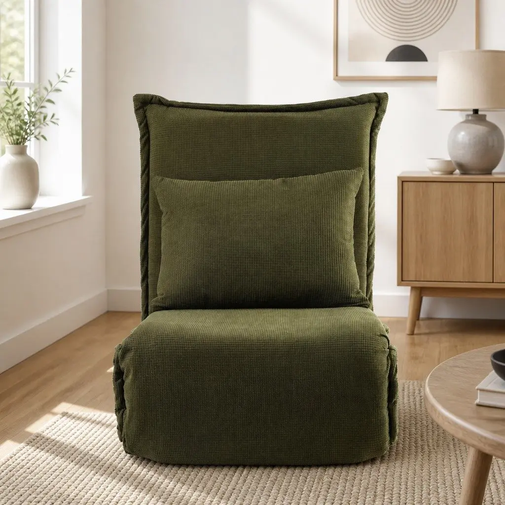 Green Floor Lounge Sofa Bed Chair
