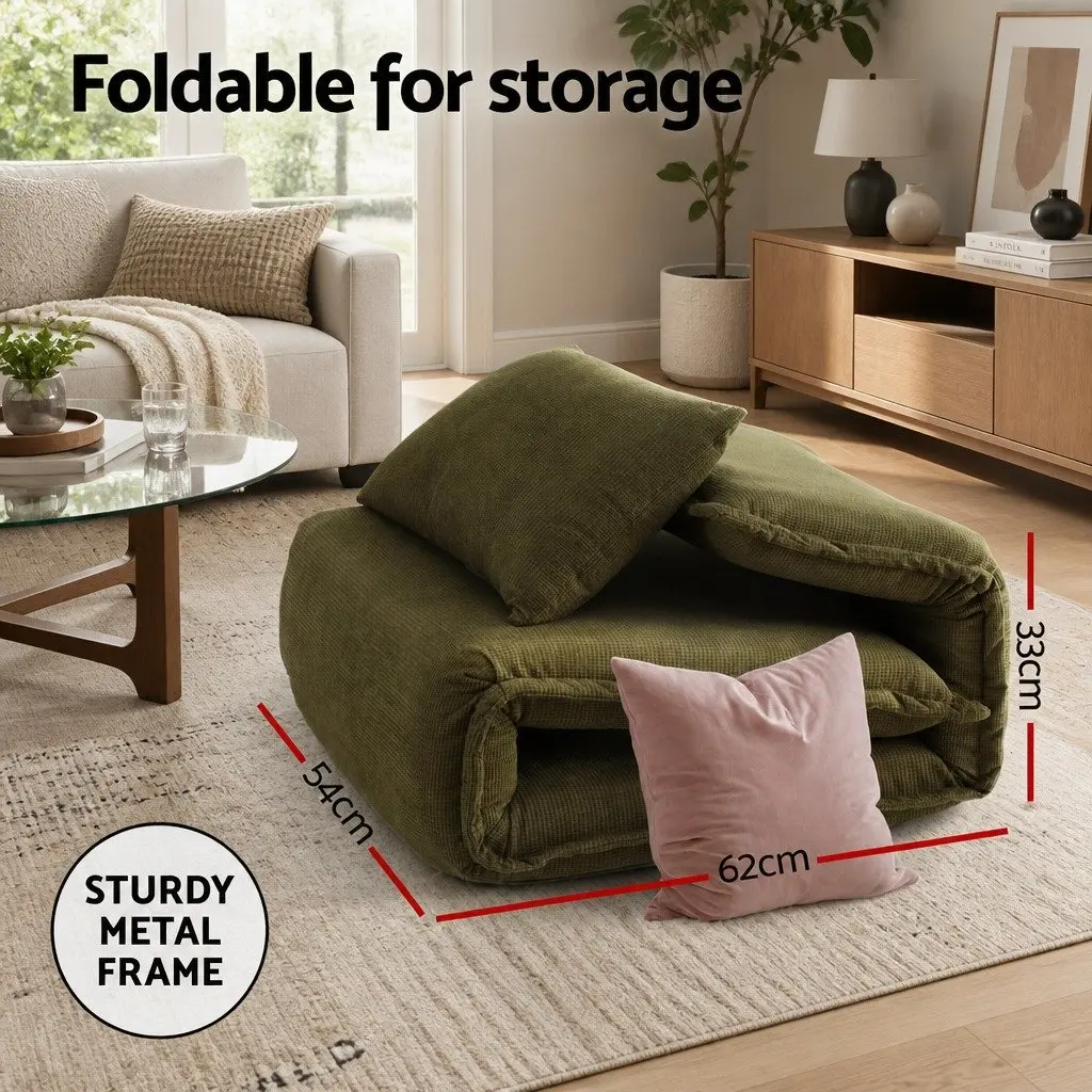 Green Floor Lounge Sofa Bed Chair