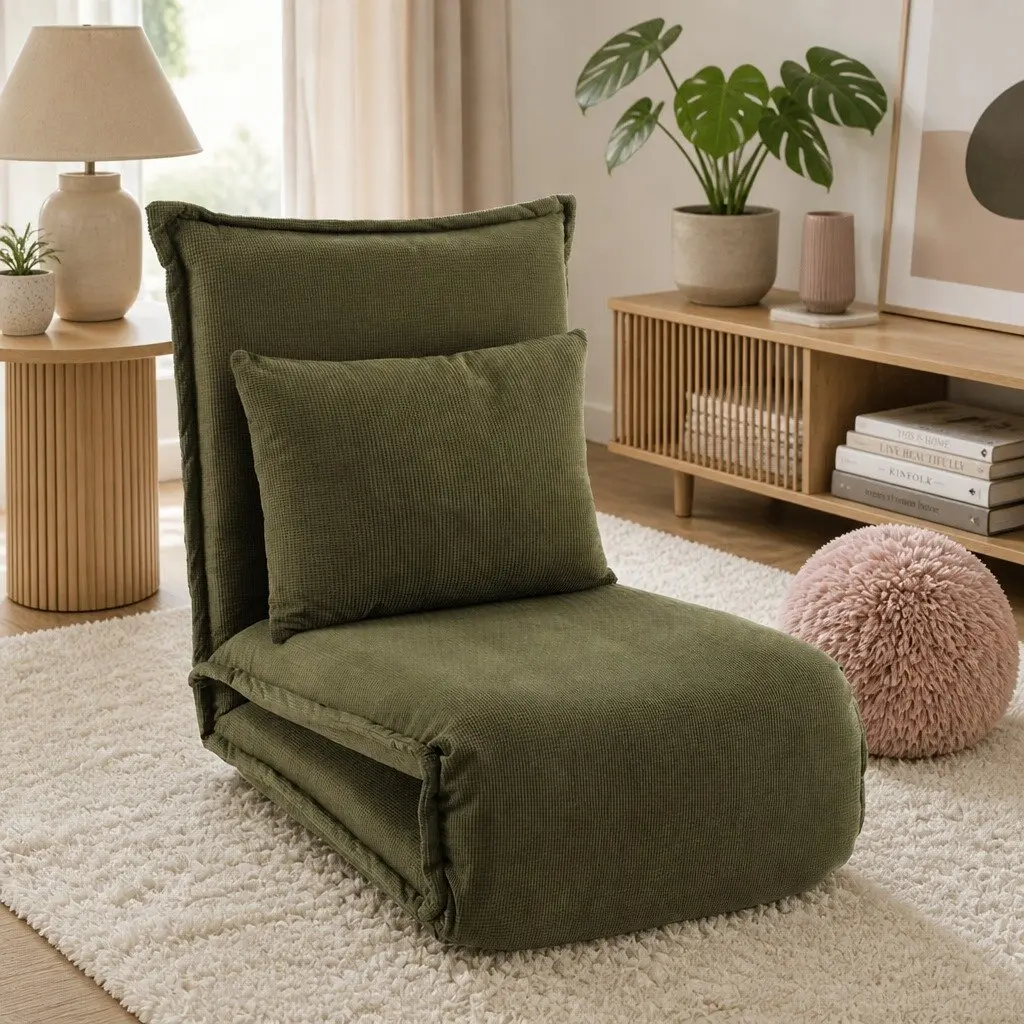 Green Floor Lounge Sofa Bed Chair