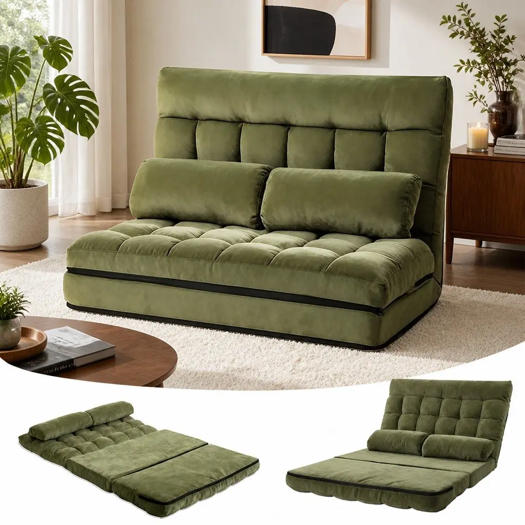 Adjustable Green Sofa Bed for Floor