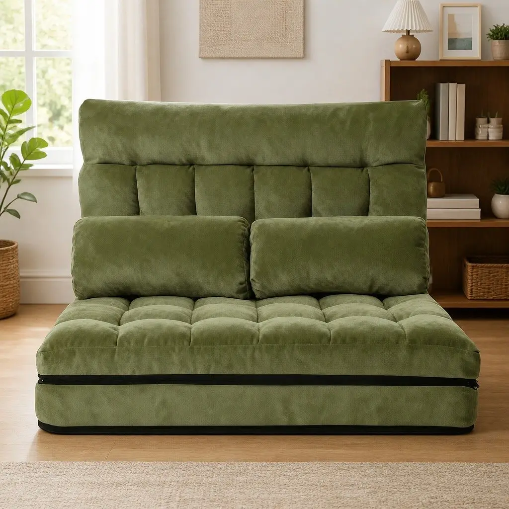 Adjustable Green Sofa Bed for Floor