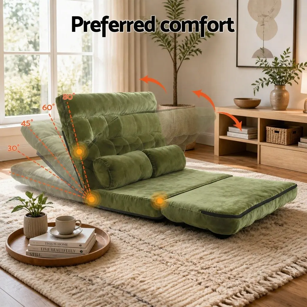 Adjustable Green Sofa Bed for Floor